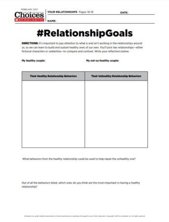 13 Printable Worksheets for All Sorts of Relationships | My Blog