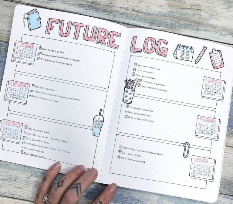 25 Bullet Journal Future Log Ideas and Examples