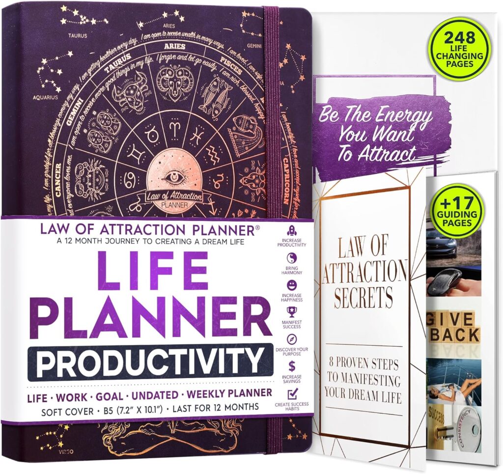 Law of Attraction Planner | dream board organizers | goal-setting vision planners