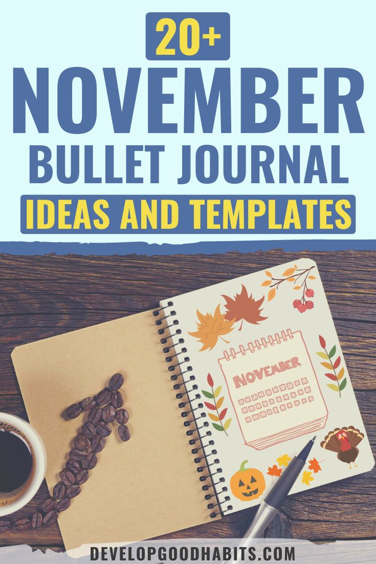 21 November Bullet Journal Ideas and Templates