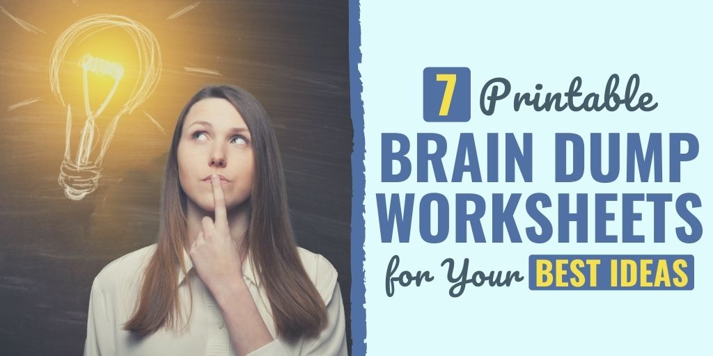 brain dump worksheet | brain dump worksheet for students | brain dump printable free