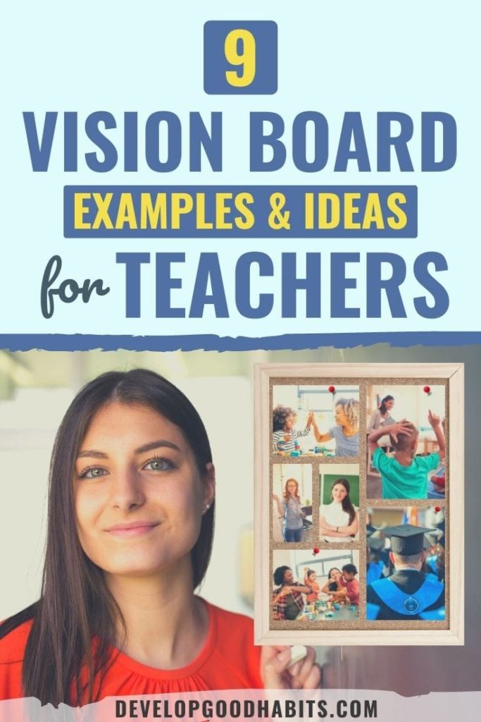vision board for teachers | teacher vision board template | vision board ideas for teachers