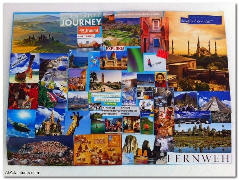 travel vision board template | travel vision board printables | how to make a travel vision board