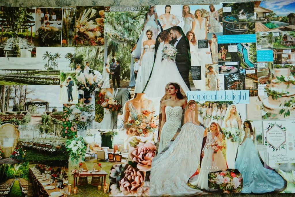 creating a vision board for your wedding | using vision boards for wedding | free vision board for wedding