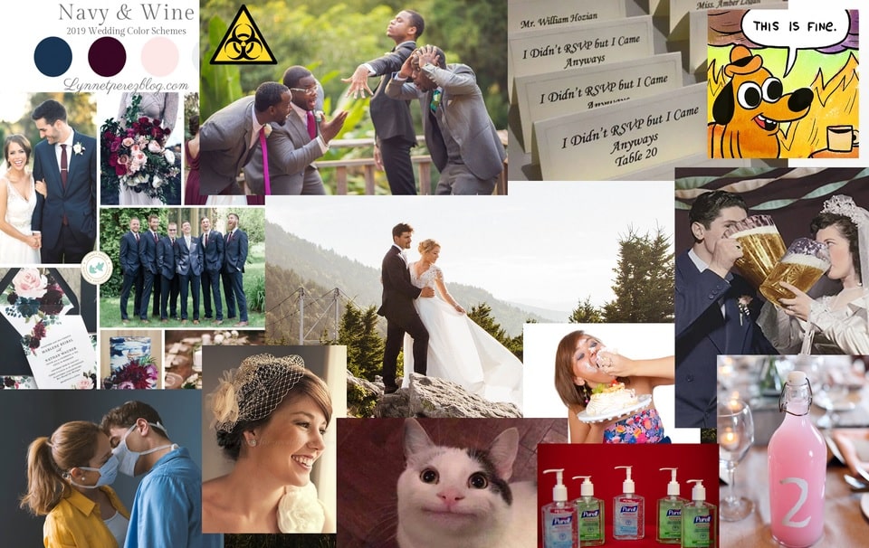 comment faire un vision board en ligne pour mariage |  idées de tableau de vision de mariage |  exemples de tableau de vision de mariage