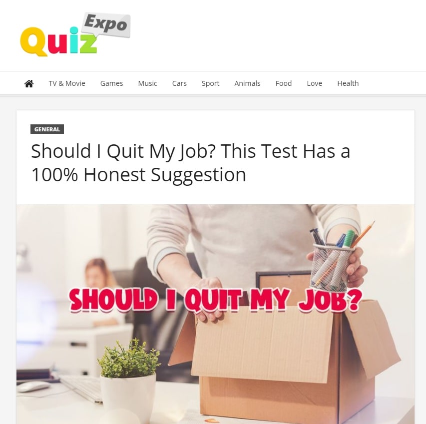 should i quit my job quiz reddit | should i quit my job quiz coleman | should i quit my part time job quiz