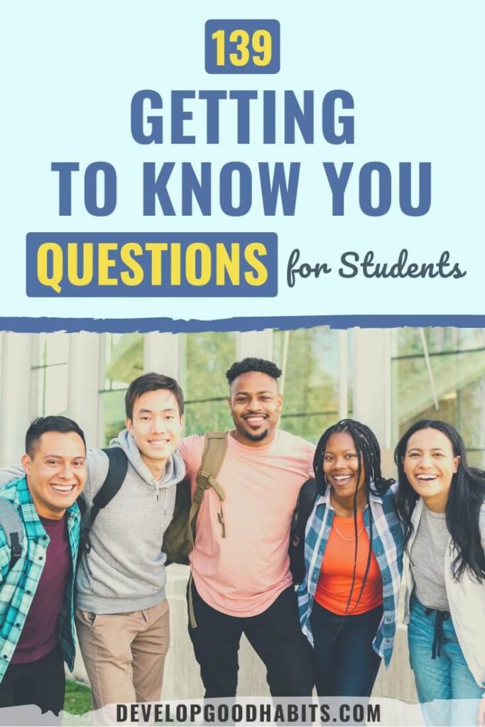 getting to know you questions for students | fun check in questions for students | 6 questions to ask students