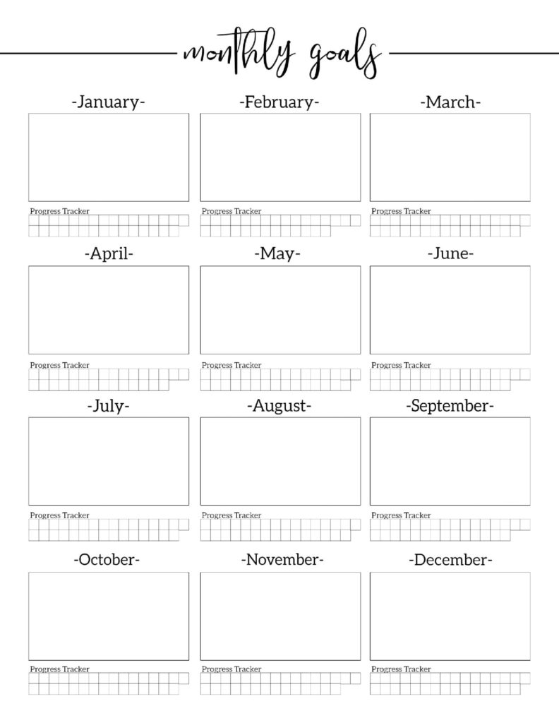 daily weekly monthly yearly goals template | monthly goals template word | monthly goals template free