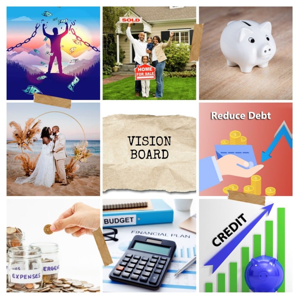 wealth vision board brainly | financial vision board examples | money vision board ideas
