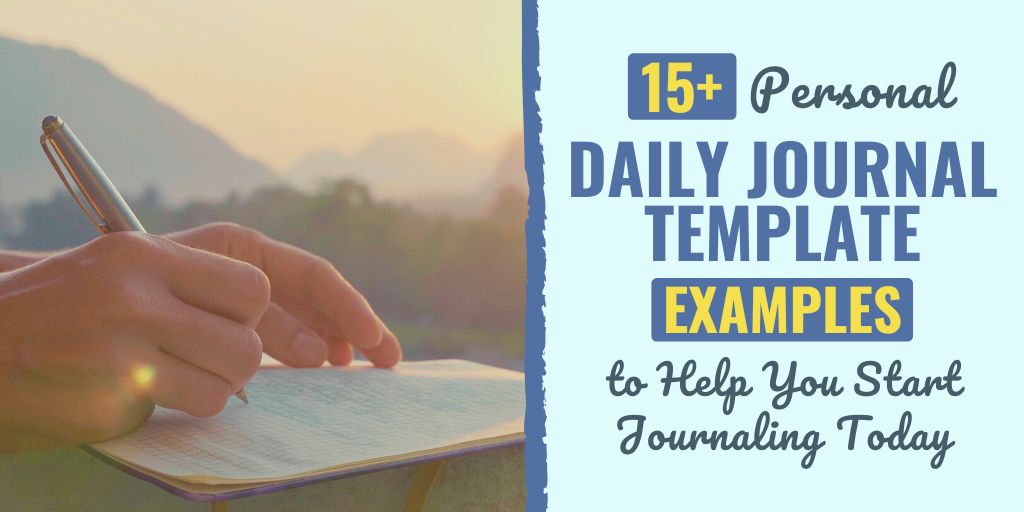 daily journal template word | daily journal template pdf | daily journal template google docs