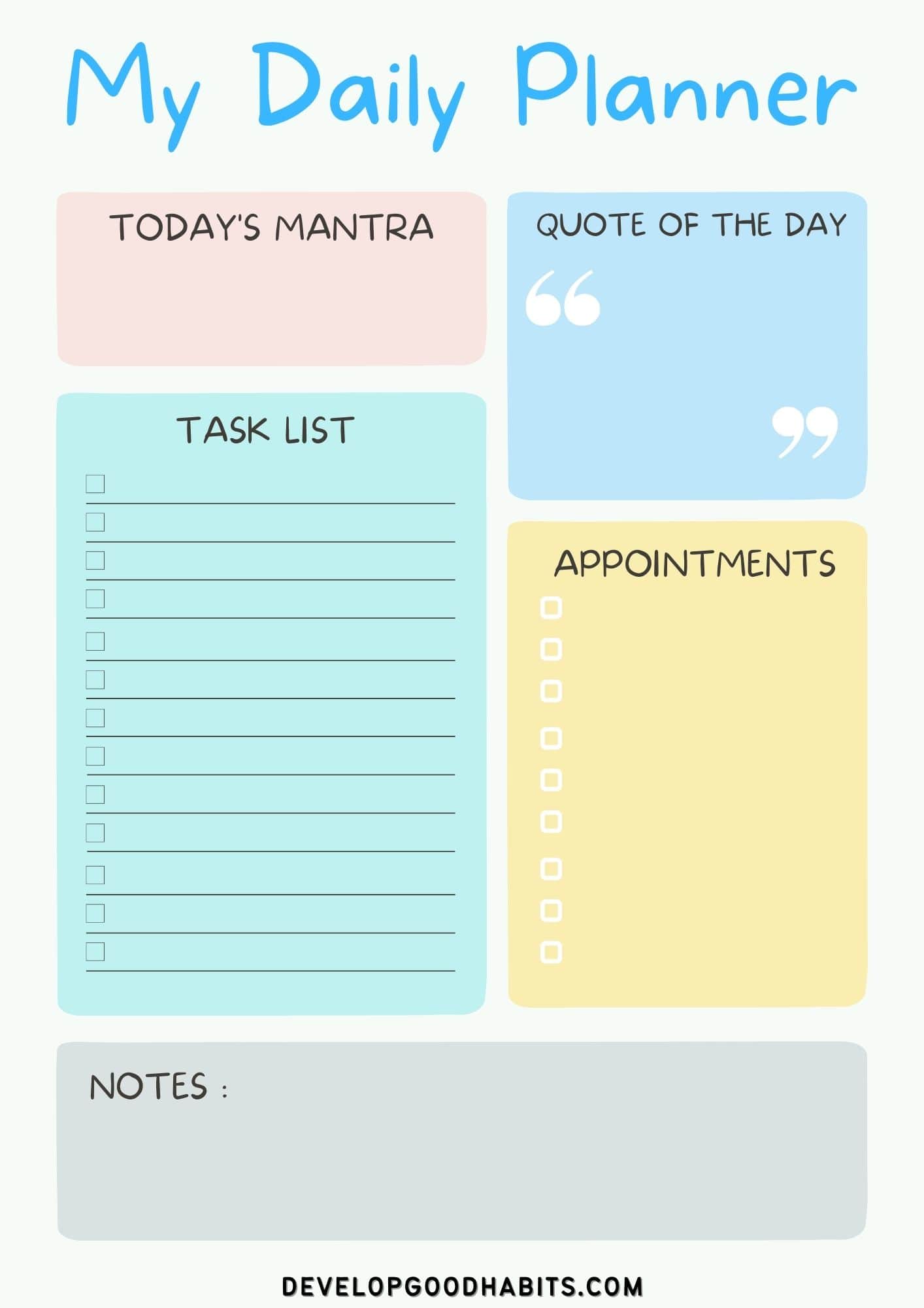 Download Printable Daily Wellness Journal Template PDF