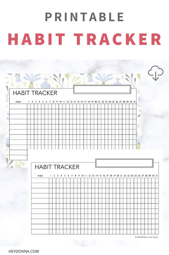 editable habit tracker template | free habit tracker template | habit tracker evernote template