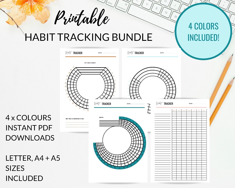 humble habit tracker | habit tracker poster | weekly habit tracker