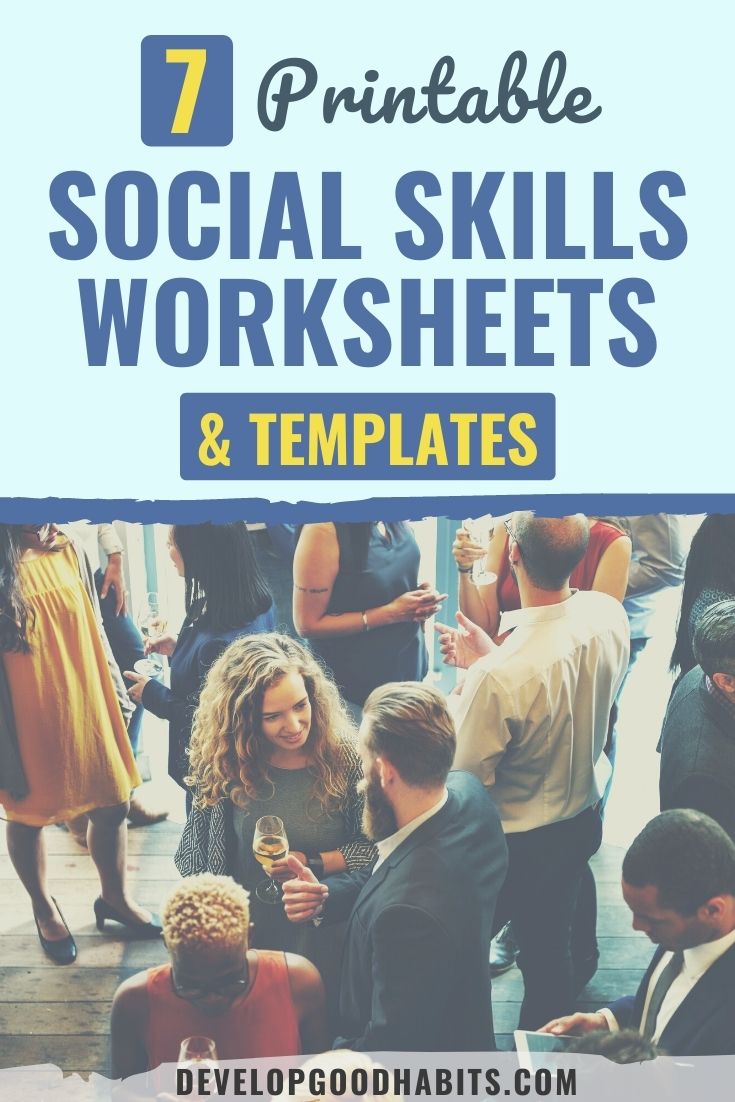 7 feuilles de travail et modèles imprimables sur les compétences sociales