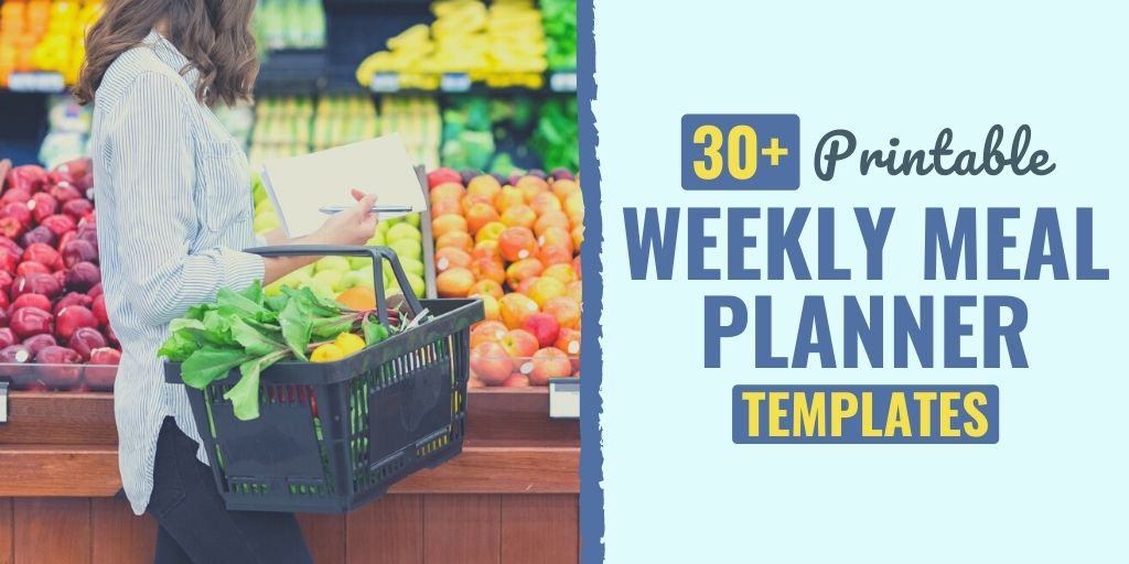 weekly meal planner template | weekly meal planner template printable | editable weekly meal planner template