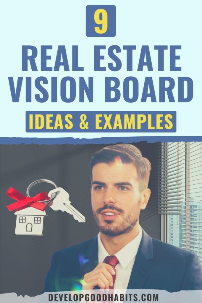 tableau de vision immobilier |  idées de vision board immobilier |  comment faire un tableau de vision immobilier