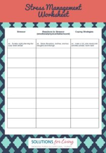 17 Printable Stress Management Worksheets &amp; Templates | Develop Good Habits