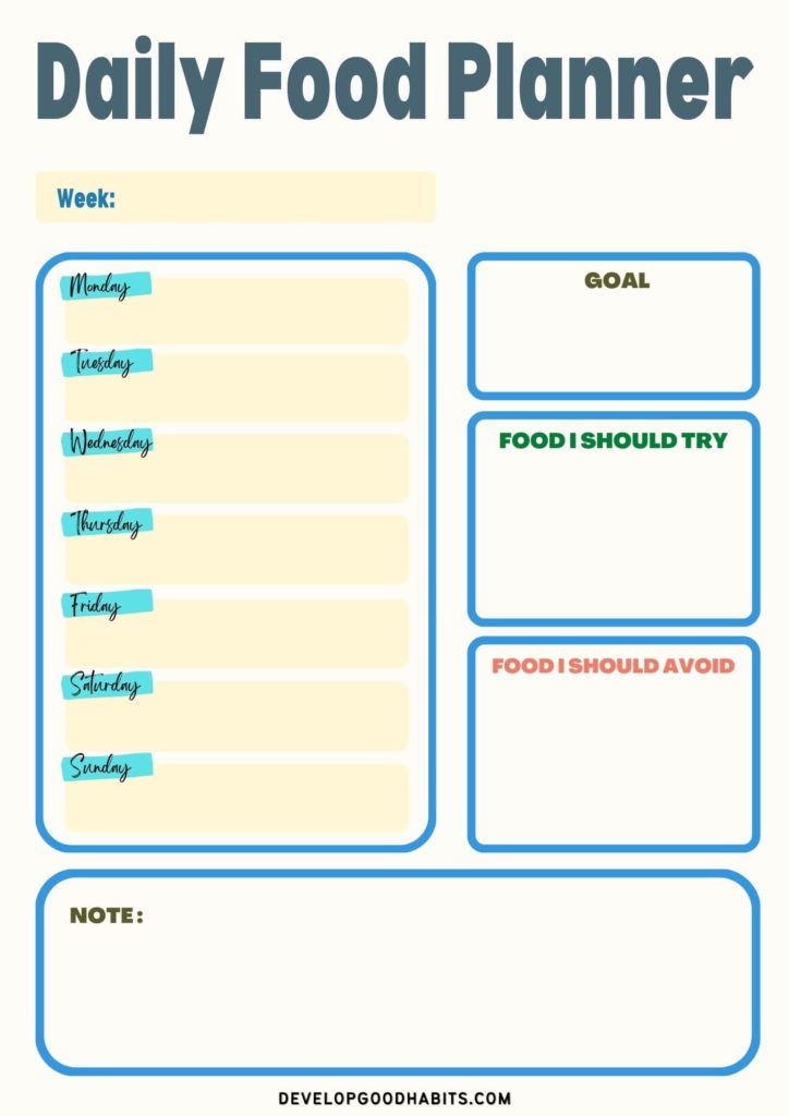 weekly meal planner template | meal plan template excel | weekly meal planner template excel
