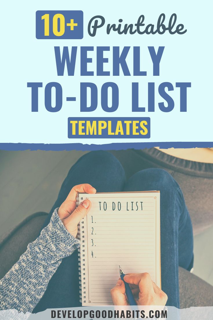 11 Printable Weekly To-Do List Templates for 2022