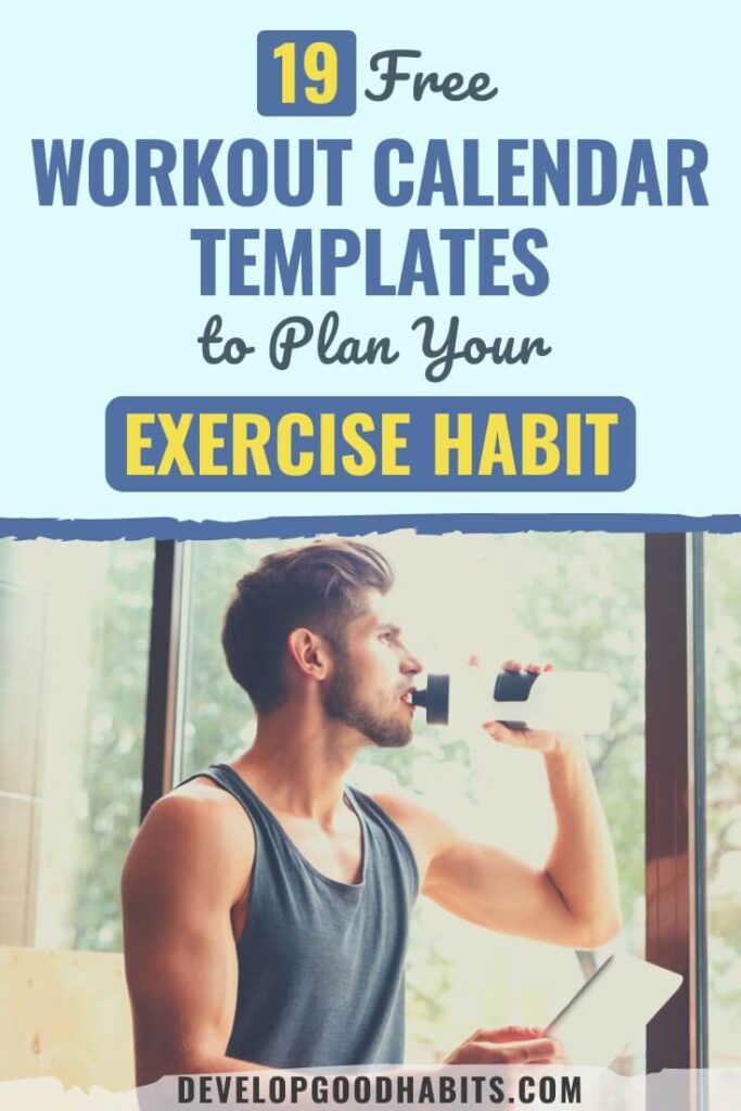 workout calendar template | free workout calendar template | printable workout calendar template