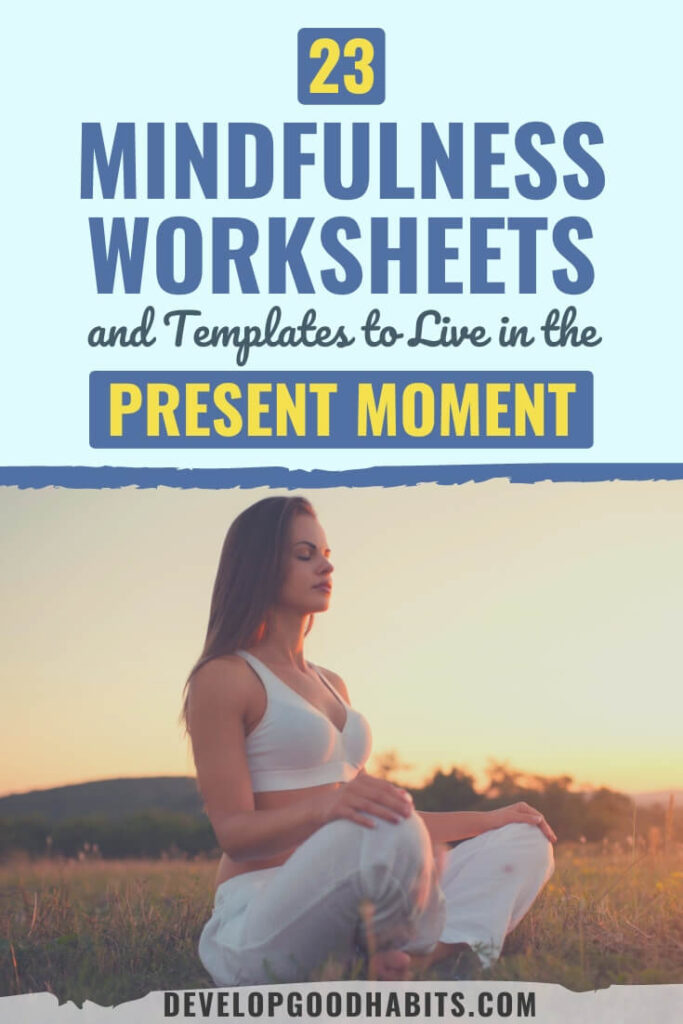 mindfulness worksheets | five mindfulness worksheets | free printable mindfulness worksheets for adults