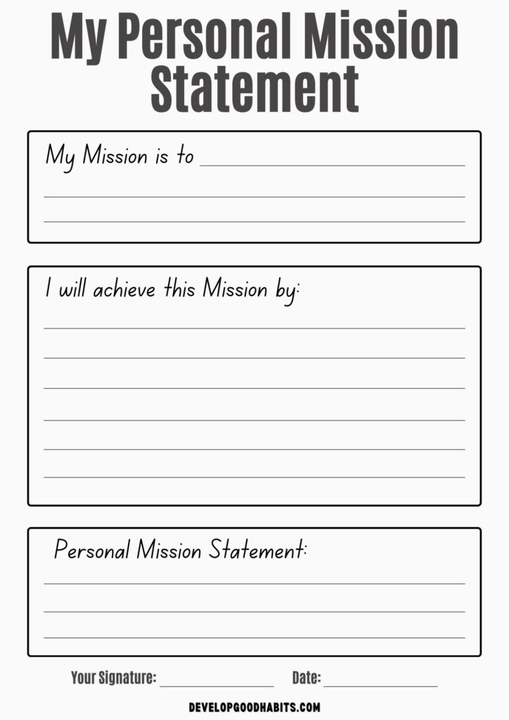 9 Personal Mission Statement Templates & Worksheets for 2023 (2023)