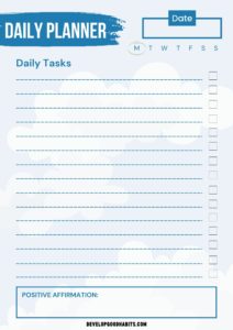 11 Free Printable Daily Planner Templates for 2024 | Develop Good Habits