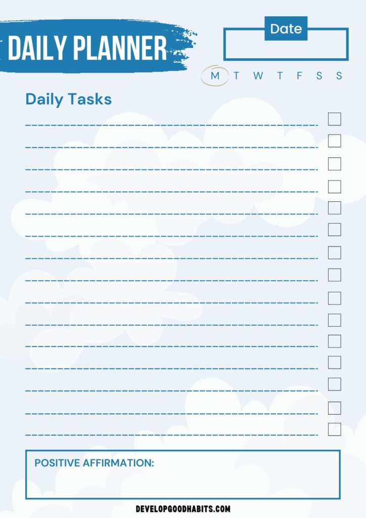 daily planner template word | daily planner template pdf | free printable daily planner | daily planner template goodnotes