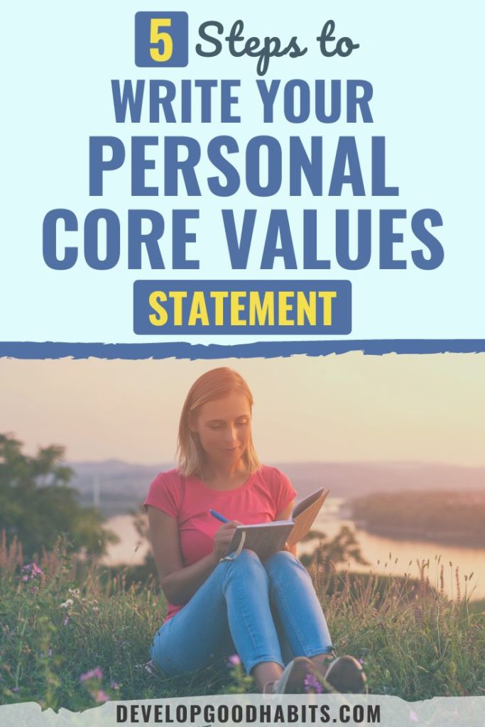 how to write personal core values | personal core values examples | personal values statement examples