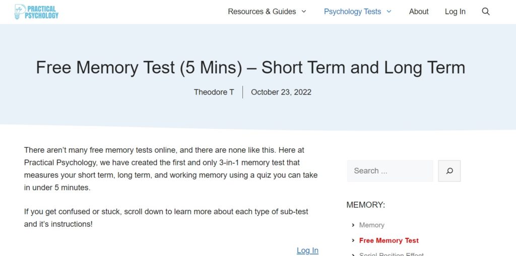 memory test questions | memory test quiz | memory test free