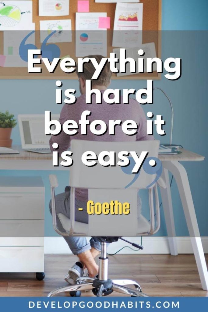 Motivational Quotes for Work - “Everything is hard before it is easy.” - Goethe | motivational quotes for success | powerful motivational quotes | motivational quotes for employees