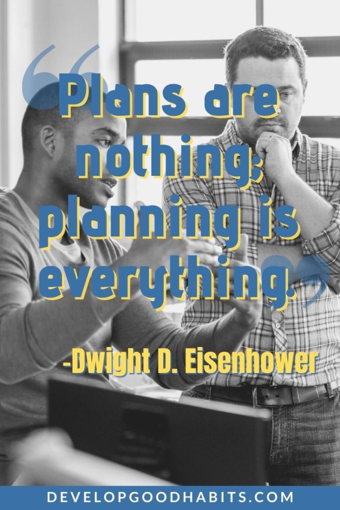 Work Smarter, Not Harder Quotes - “Plans are nothing; planning is everything.” - Dwight D. Eisenhower | why work smarter not harder | smart hard work quotes | working smarter not harder quotes #smartquotes #weeklyquotes #motivational