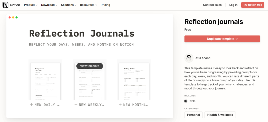 notion bullet journal template | notion trading journal template | 5 minute journal notion template