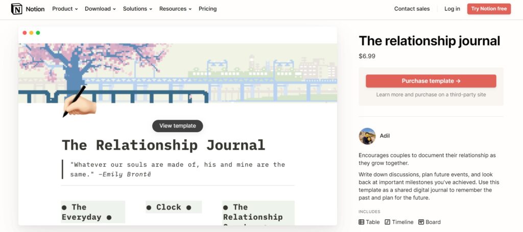 aesthetic notion journal template | free notion journal template | notion journal templates