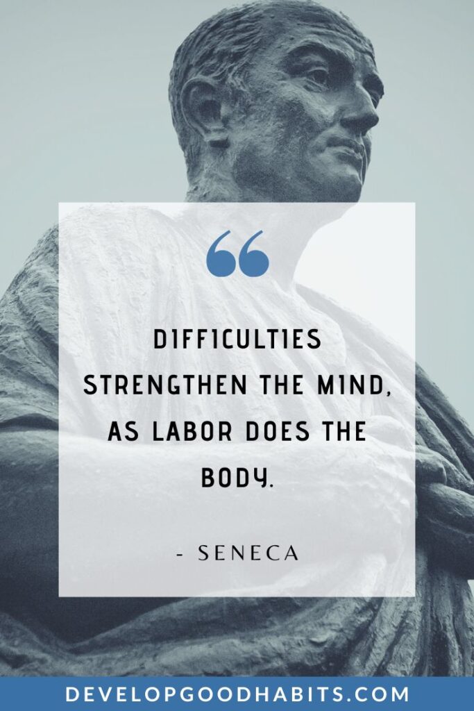 Stoic Quotes - “Difficulties strengthen the mind, as labor does the body.” - Seneca | stoic teachings | stoic wisdom | stoic principles #stoicism #stoicphilosophy #stoicwisdom