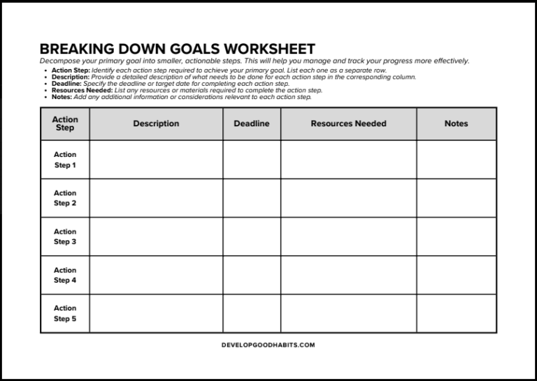 15 Free 12-Week Year Templates to Plan Your Quarter Like a Pro – Self ...