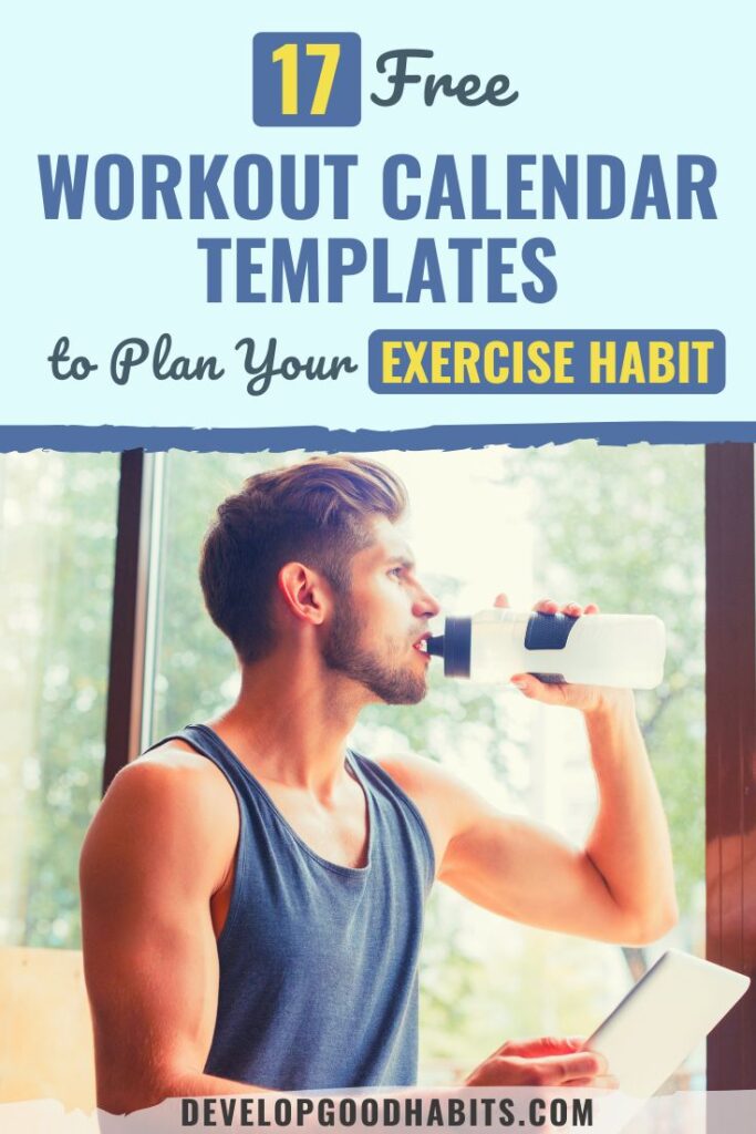 workout calendar template | free workout calendar template | printable workout calendar template