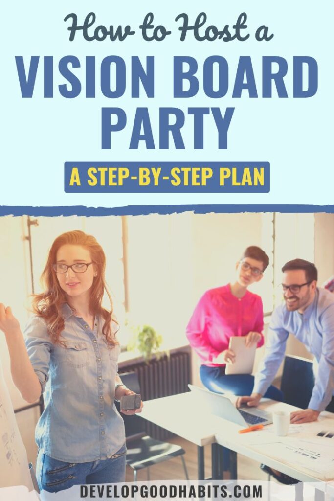 vision board party | vision board party for youth | how to host a virtual vision board party