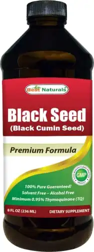 Best Naturals Black Seed Oil - Minimum 0.95% Thymoquinone (TQ) - Cold Pressed