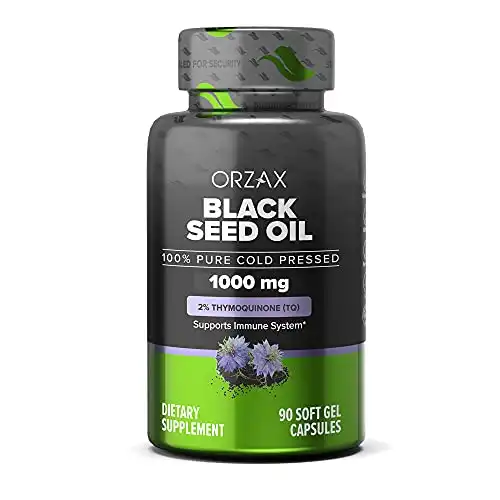 ORZAX Black Seed Oil Organic Cold Pressed Capsules