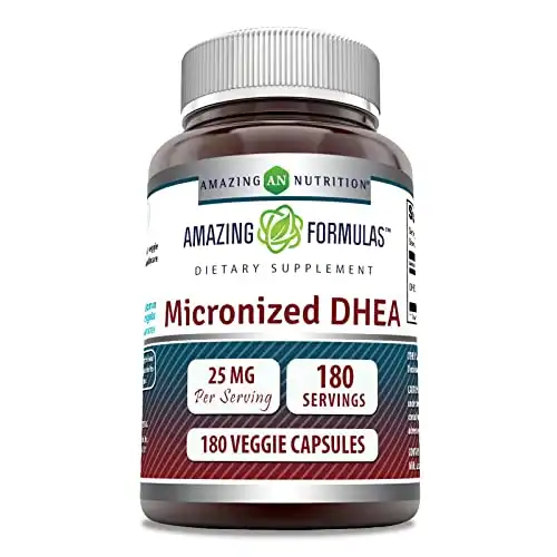 Amazing Formulas Micronized DHEA 25mg 180 Veggie Capsules Supplement