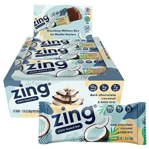 Zing Dark Chocolate Coconut Vegan Protein Bars