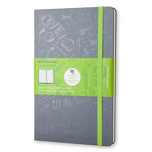 Moleskine Evernote Smart Notebook, Hard Cover, Large