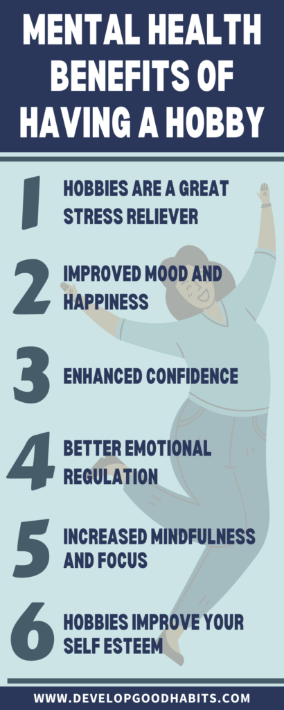 Read about the different ways that having a hobby can improve your life. | mental health