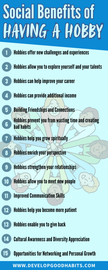 Read about the different ways that having a hobby can improve your life. |  Social Benefits